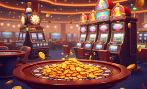 Online Casino slot machine ပြင်ဆင်ကစားနေသောမြင်ကွင်း